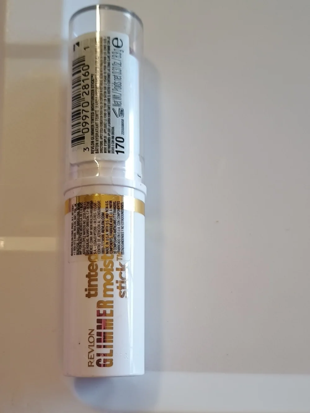 Revlon Glimmer Tinted Facial Stick, Light Coverage Foundation, 170 Deep
